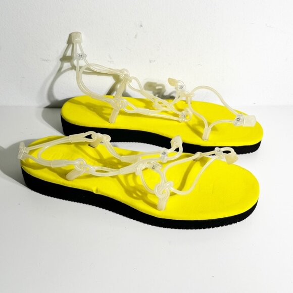 Fumito Ganryu x Suicoke Yellow Tube Sandals size 12 - Picture 1 of 5